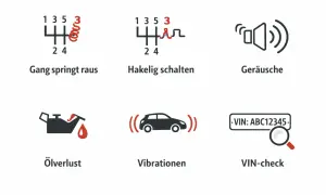 Schaltmuster zeigt, dass der Gang rausspringt. Wenn die Kupplung rutscht, kann dies zu ähnlichen Problemen führen.