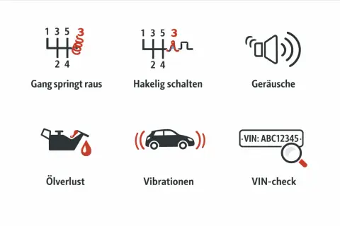 Schaltmuster zeigt, dass der Gang rausspringt. Wenn die Kupplung rutscht, kann dies zu ähnlichen Problemen führen.