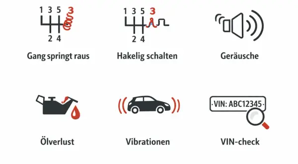 Schaltmuster zeigt, dass der Gang rausspringt. Wenn die Kupplung rutscht, kann dies zu ähnlichen Problemen führen.