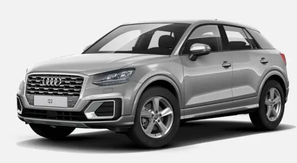 Silberner Audi Q2, ein kompakter SUV, der oft für seine Wendigkeit gelobt wird, aber auch für potenzielle audi q2 probleme bekannt ist.