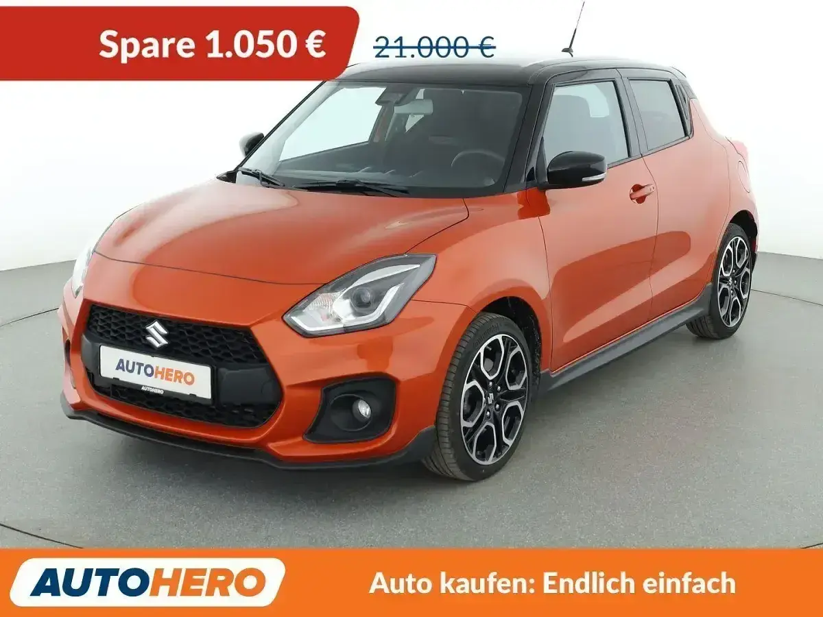 Orange Suzuki Swift Sport mit schwarzem Dach. Keine Probleme hier, nur ein tolles Angebot!