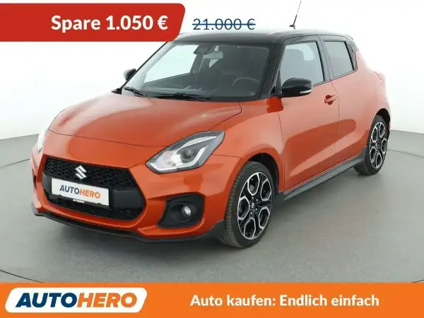 Orange Suzuki Swift Sport mit schwarzem Dach. Keine Probleme hier, nur ein tolles Angebot!