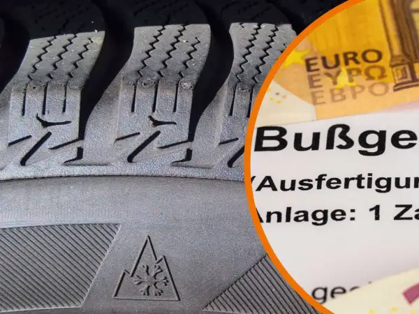 Reifenprofil und Bußgeldbescheid: Welche Reifen darf ich fahren? Achten Sie auf das Schneeflockensymbol für Winterreifen, sonst droht Strafe.